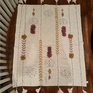 Embroidered Throw Blanket